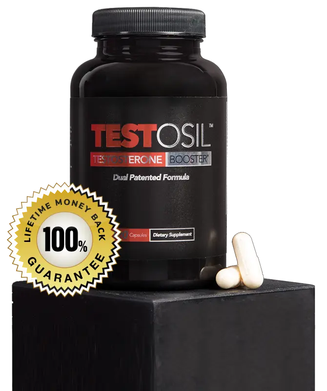 Testosil natural testosterone booster supplement bottle